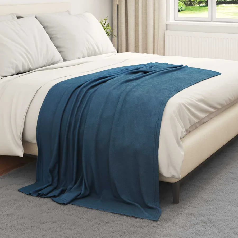 Couvertures à jeter 6 pcs Bleu marine 170 x 130 cm Toison - 3