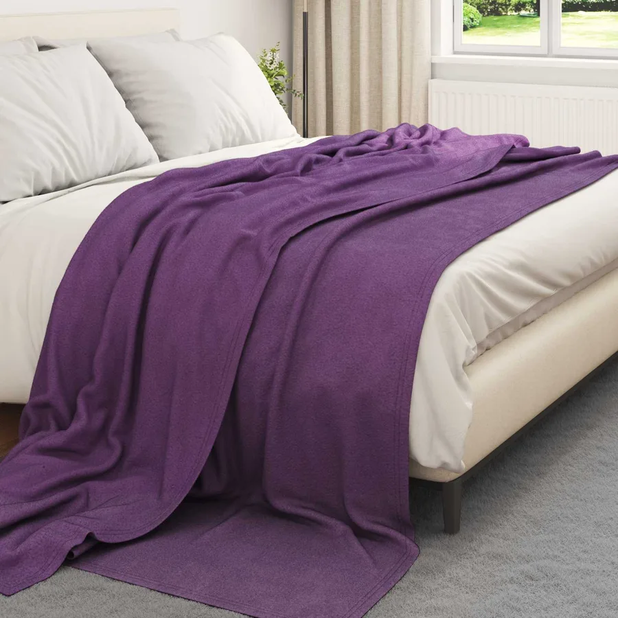 Jeté Violet 270 x 240 cm Toison - 3