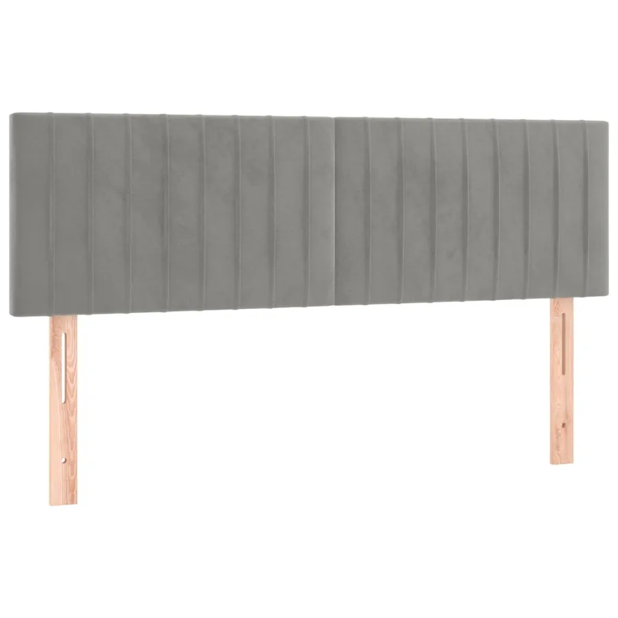 Sommier à lattes de lit et matelas Gris clair 140x200cm Velours - 6