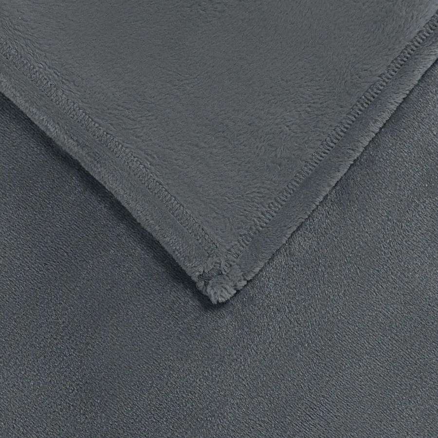 Jeté Gris foncé 240 x 270 cm Toison - 5