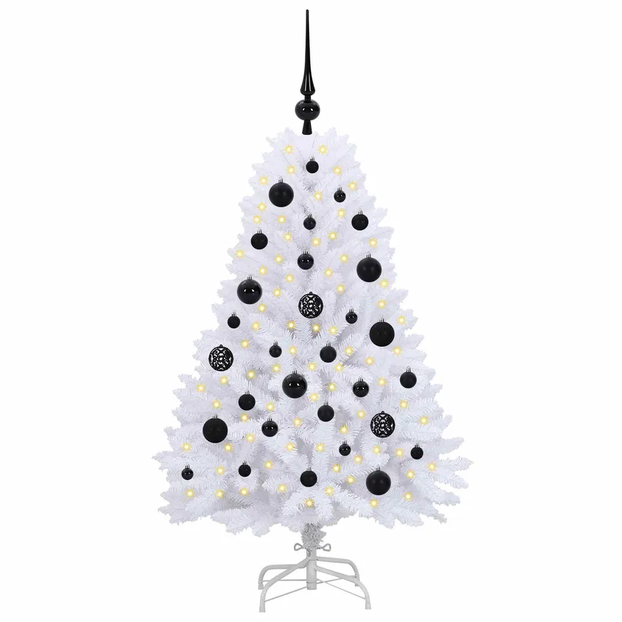 Sapin de Noël Artificiel à Branches Articulées Blanc 120 cm - 3