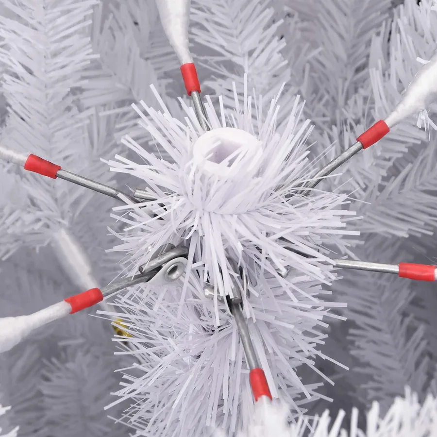 Sapin de Noël Artificiel à Branches Articulées Blanc 210 cm - 13