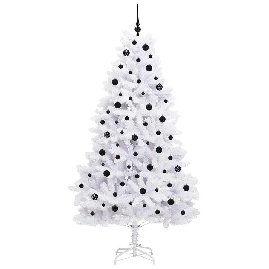 Sapin de Noël Artificiel à Branches Articulées Blanc 210 cm - 4