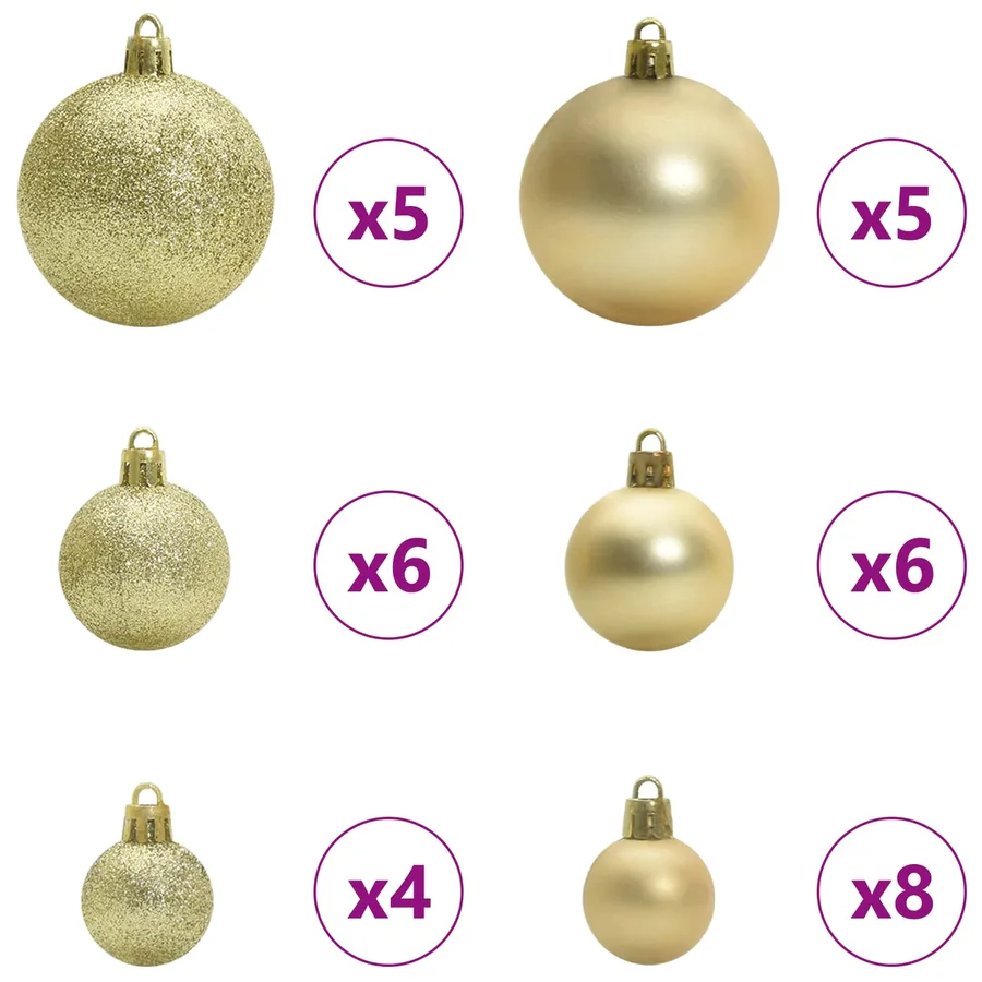 Sapin de Noël artificiel avec 150 LED Blanc 150 cm PVC et Acier - 7