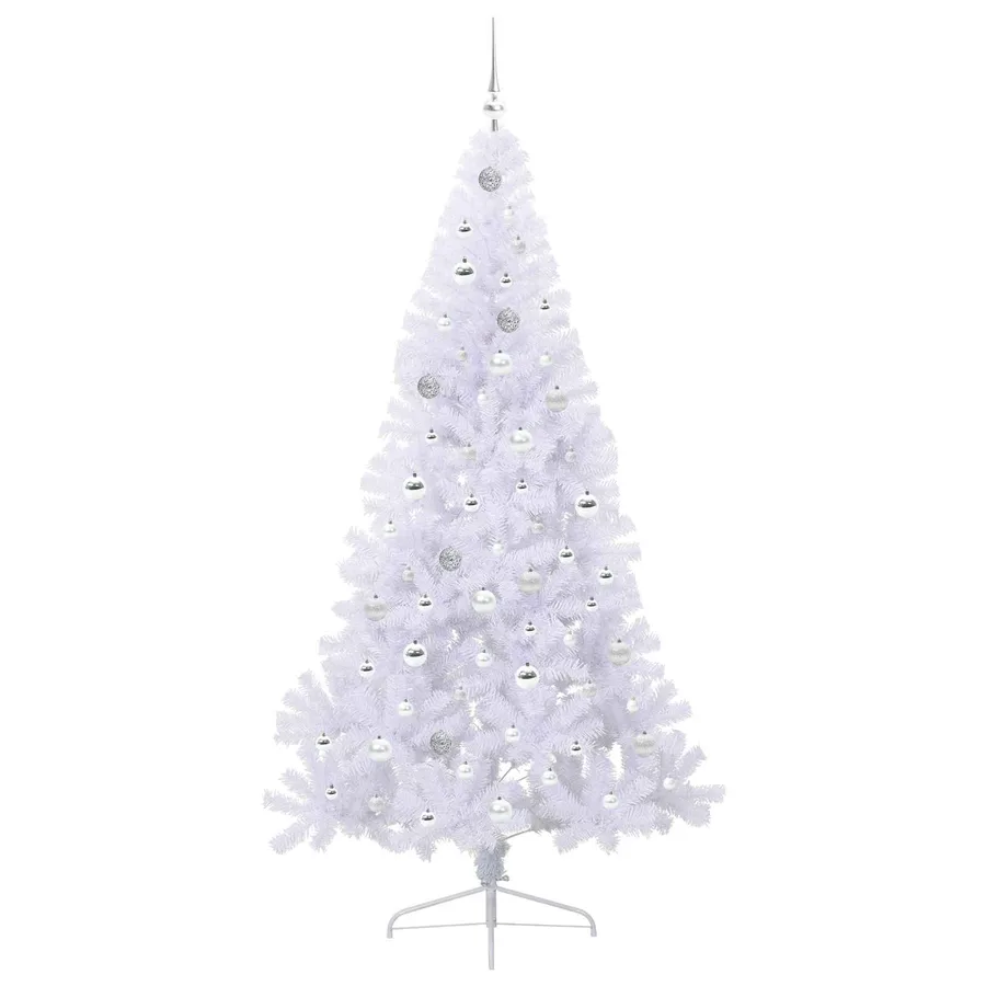 Sapin de Noël artificiel avec 300 LED Blanc 210 cm PVC et Acier - 4