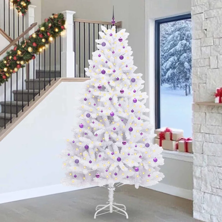 Sapin de Noël Artificiel à Branches Articulées Blanc 270 cm