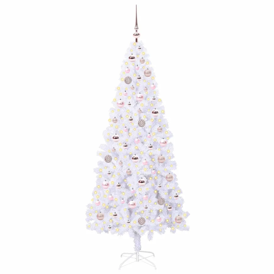Sapin de Noël artificiel avec 300 LED Blanc 180 cm PVC et Acier - 3