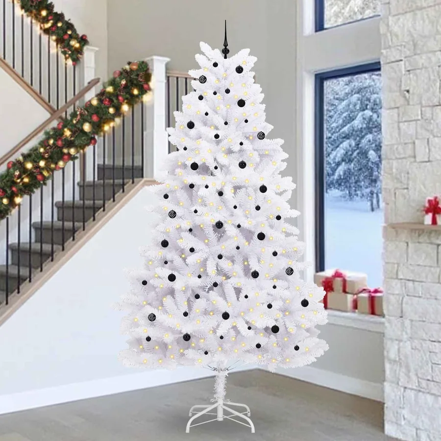 Sapin de Noël Artificiel à Branches Articulées Blanc 300 cm