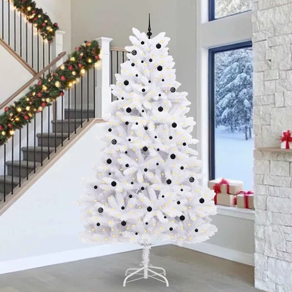 Sapin de Noël Artificiel à Branches Articulées Blanc 300 cm