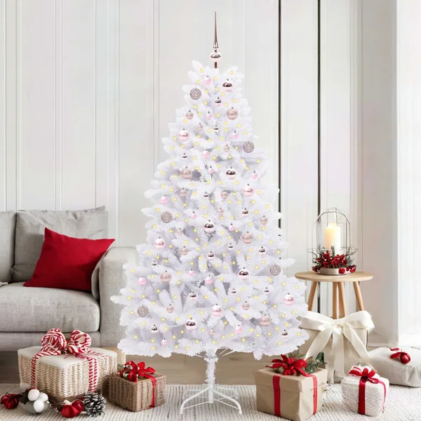 Sapin de Noël Artificiel à Branches Articulées Blanc 180 cm