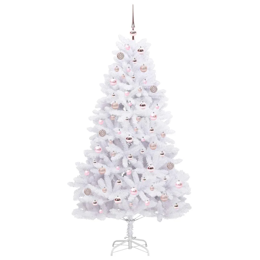 Sapin de Noël Artificiel à Branches Articulées Blanc 180 cm - 4