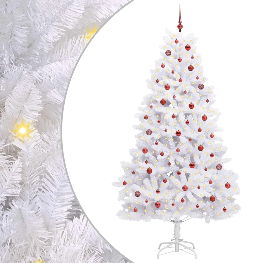 Sapin de Noël Artificiel à Branches Articulées Blanc 240 cm - 2