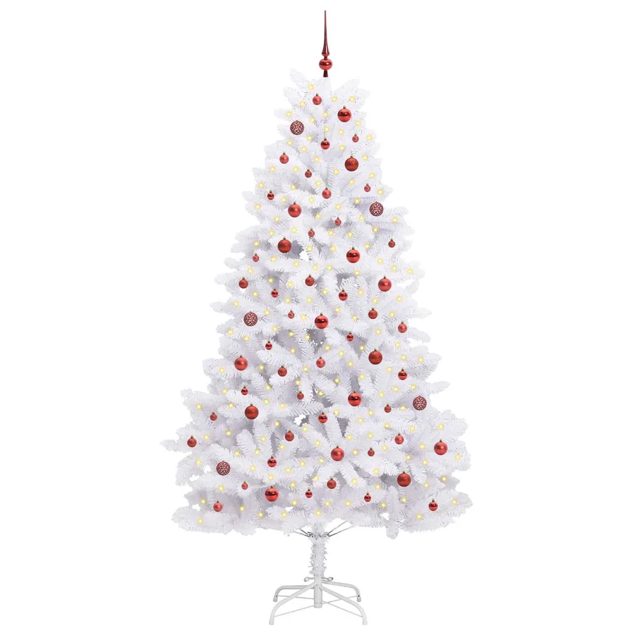 Sapin de Noël Artificiel à Branches Articulées Blanc 240 cm - 3