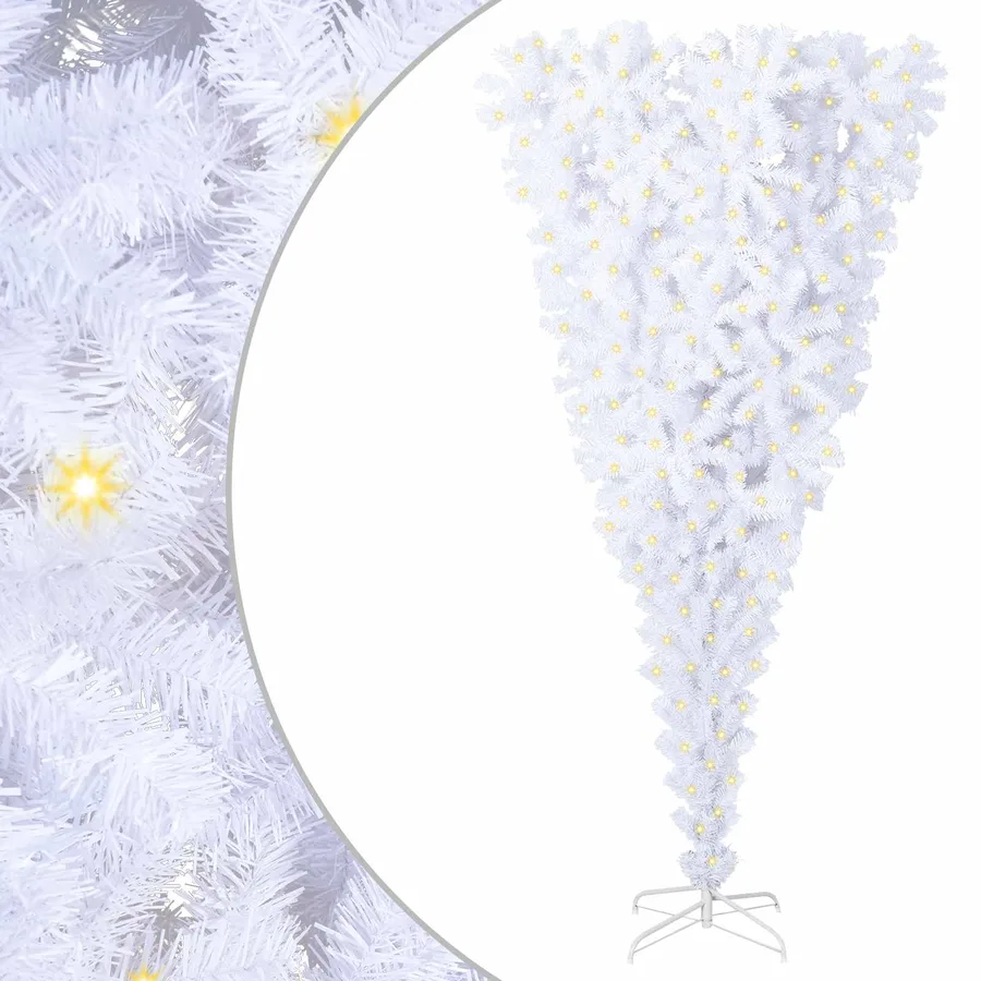 Sapin de Noël artificiel avec 300 LED Blanc 240 cm PVC et Acier - 2