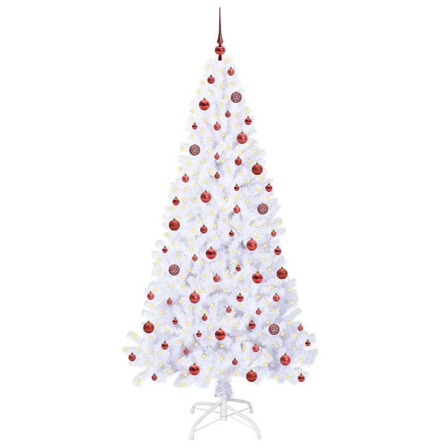 Sapin de Noël artificiel avec 300 LED Blanc 210 cm PVC et Acier - 3