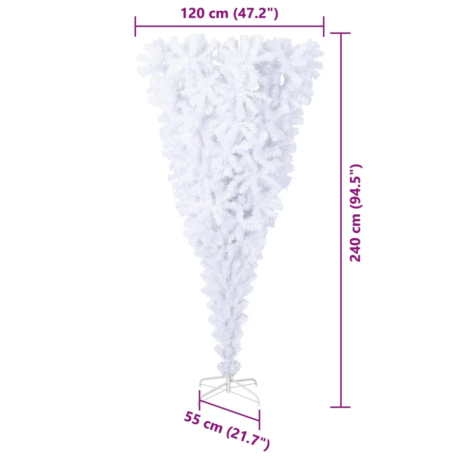 Sapin de Noël artificiel avec 300 LED Blanc 240 cm PVC et Acier - 15