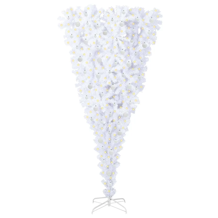 Sapin de Noël artificiel avec 300 LED Blanc 240 cm PVC et Acier - 3