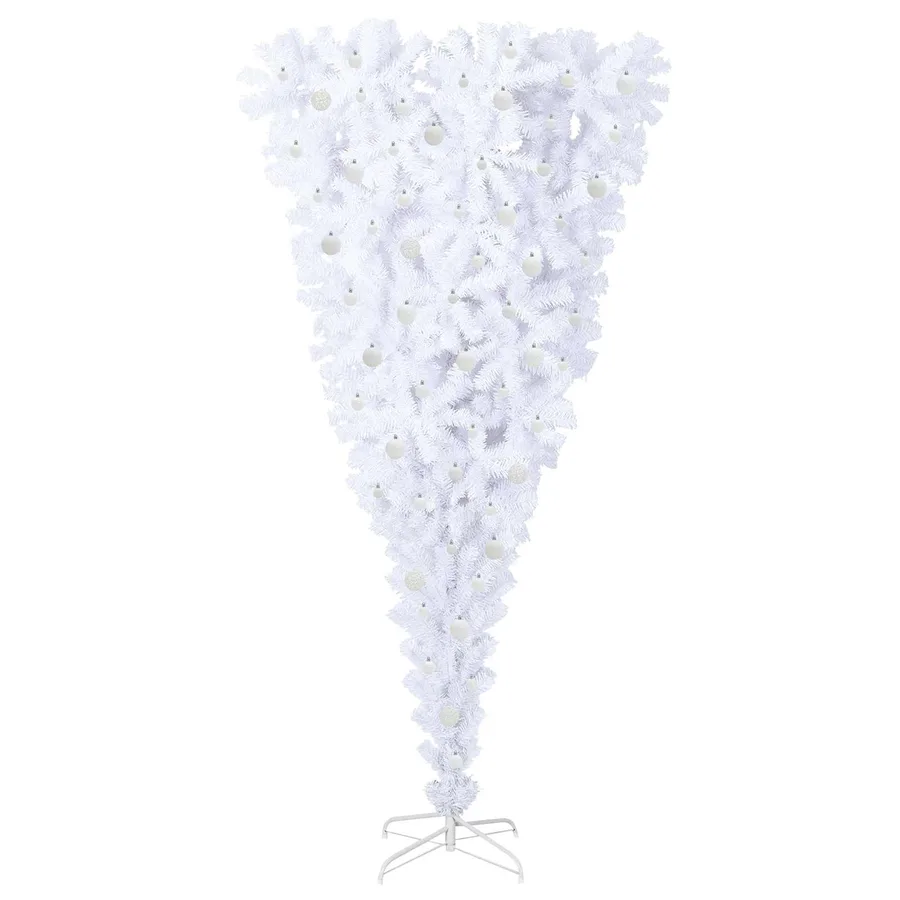 Sapin de Noël artificiel avec 300 LED Blanc 240 cm PVC et Acier - 4