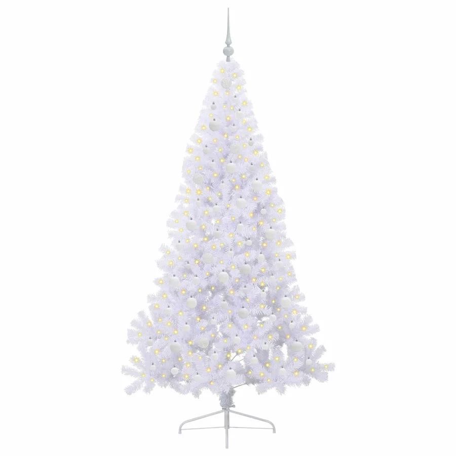 Sapin de Noël artificiel avec 300 LED Blanc 210 cm PVC et Acier - 3