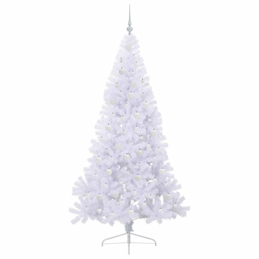 Sapin de Noël artificiel avec 300 LED Blanc 210 cm PVC et Acier - 4