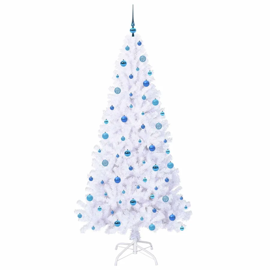 Sapin de Noël artificiel avec 300 LED Blanc 210 cm PVC et Acier - 4
