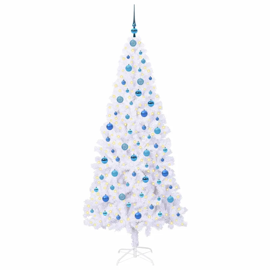 Sapin de Noël artificiel avec 300 LED Blanc 210 cm PVC et Acier - 3