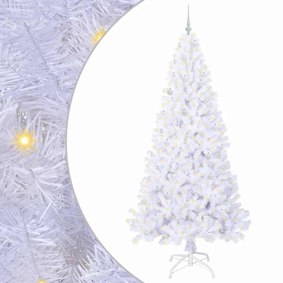 Sapin de Noël artificiel avec 300 LED Blanc 240 cm PVC et Acier - 2