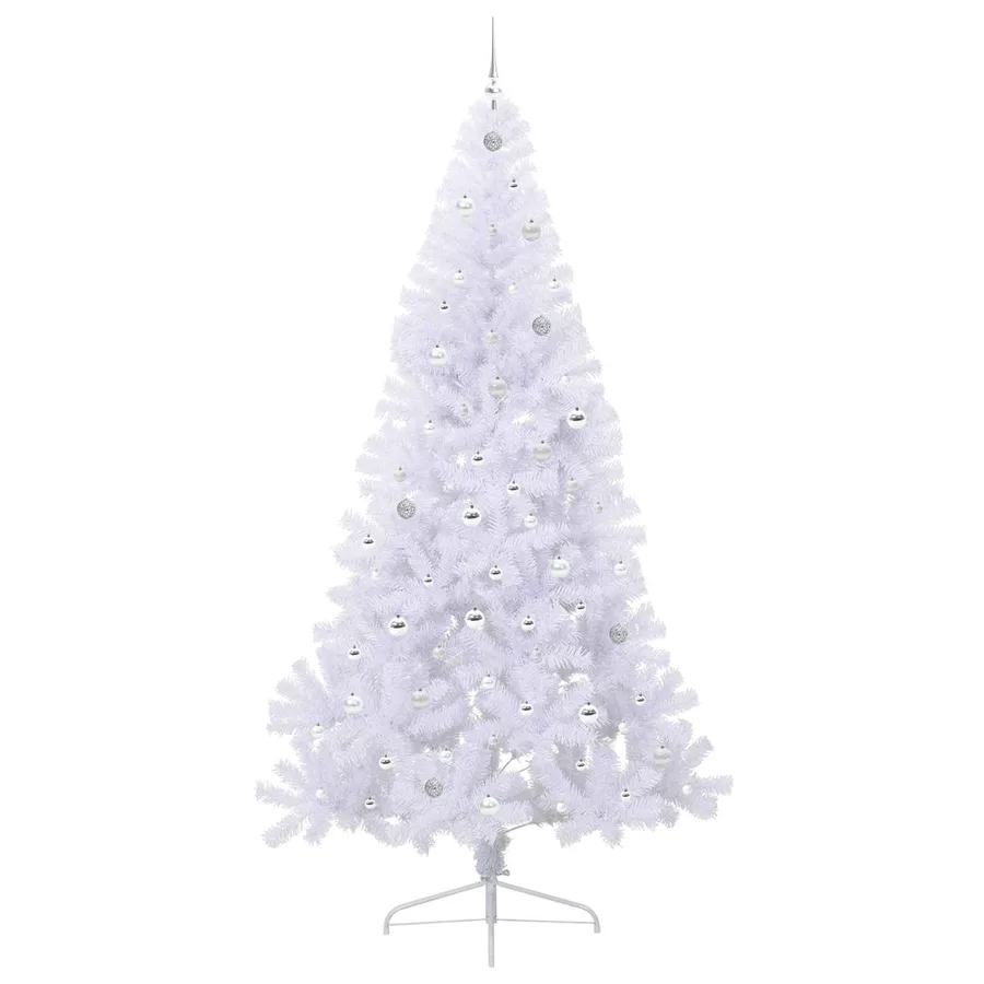 Sapin de Noël artificiel avec 300 LED Blanc 240 cm PVC et Acier - 4