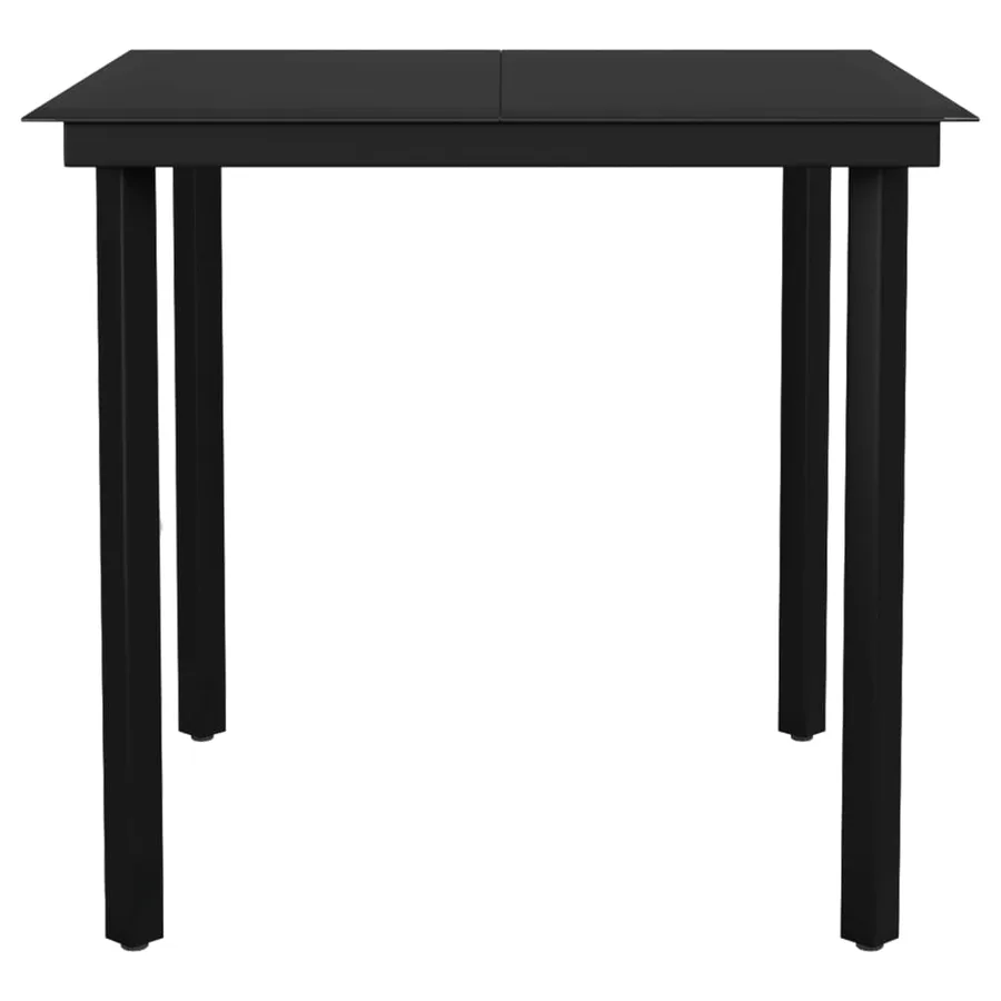 Ensemble à manger de jardin 3 pcs Noir - 10