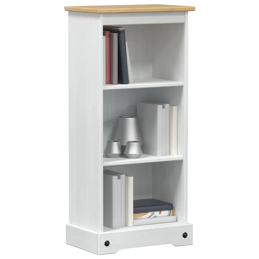 Bibliothèque Blanc 46 x 29 x 100 cm Pin massif - 3