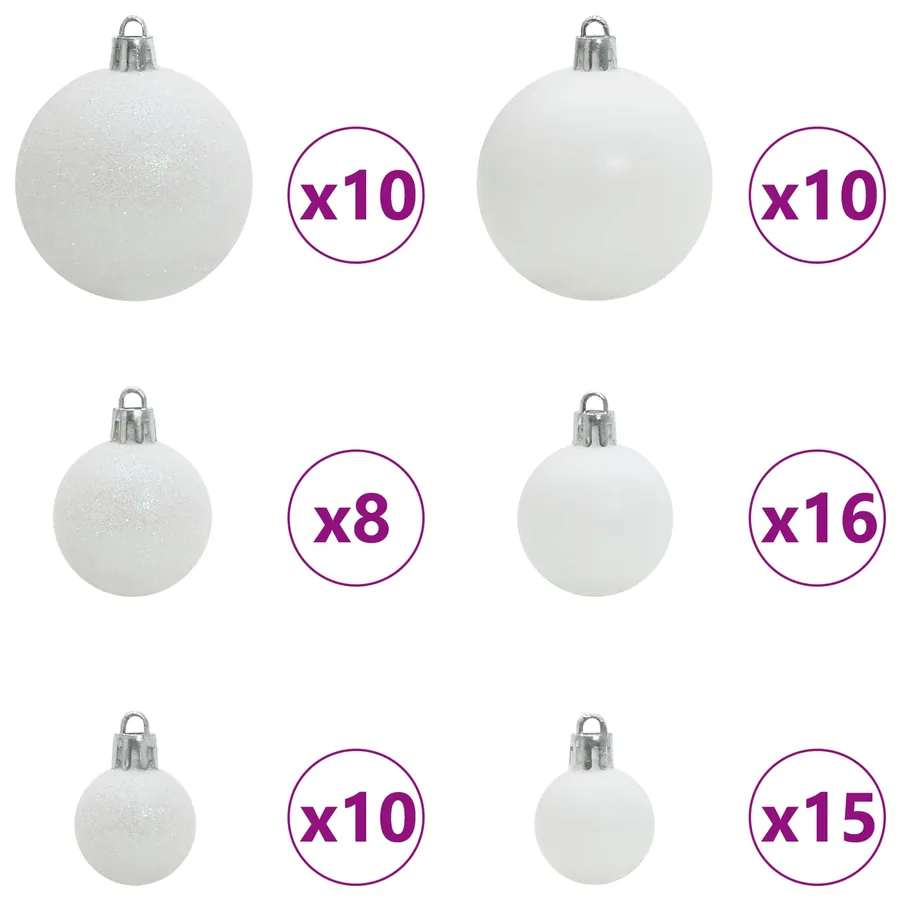 Sapin de Noël Artificiel à Branches Articulées Blanc 300 cm - 7