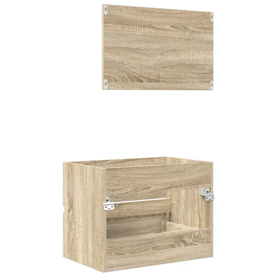 Ensemble de mobilier de salle de bain avec tiroir Chêne Sonoma - 10