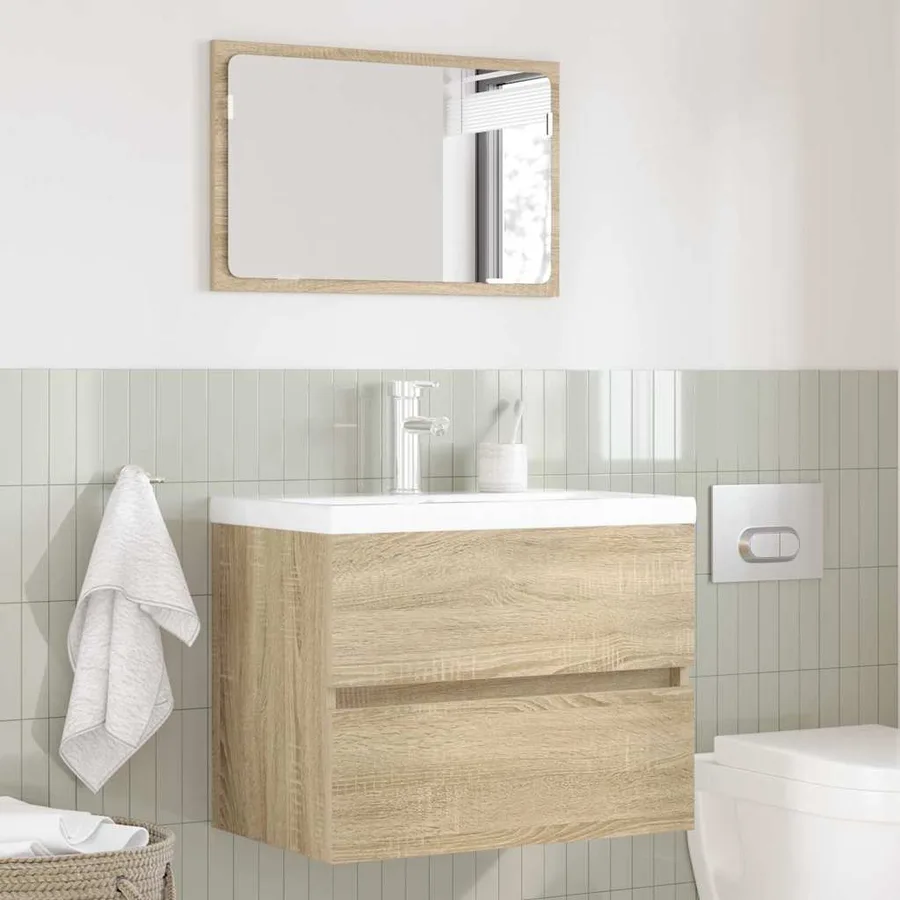 Ensemble de mobilier de salle de bain avec tiroir Chêne Sonoma - 4