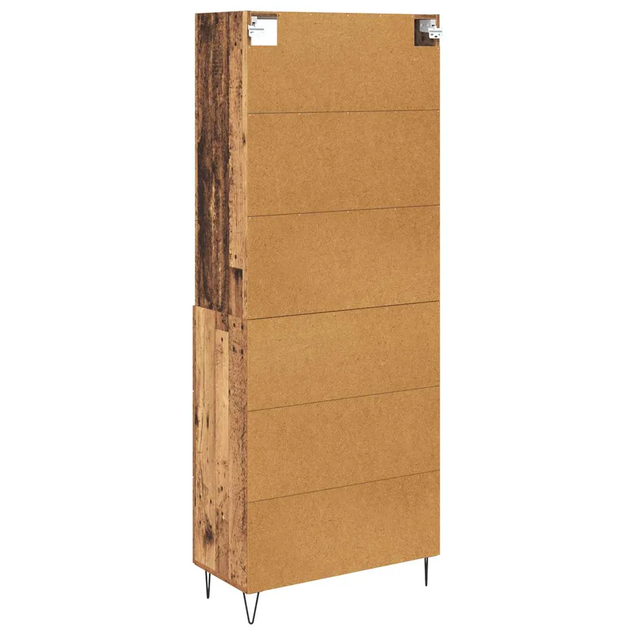 Haut Armoire avec tiroir 2 pcs Bois ancien Bois d'ingénierie - 10