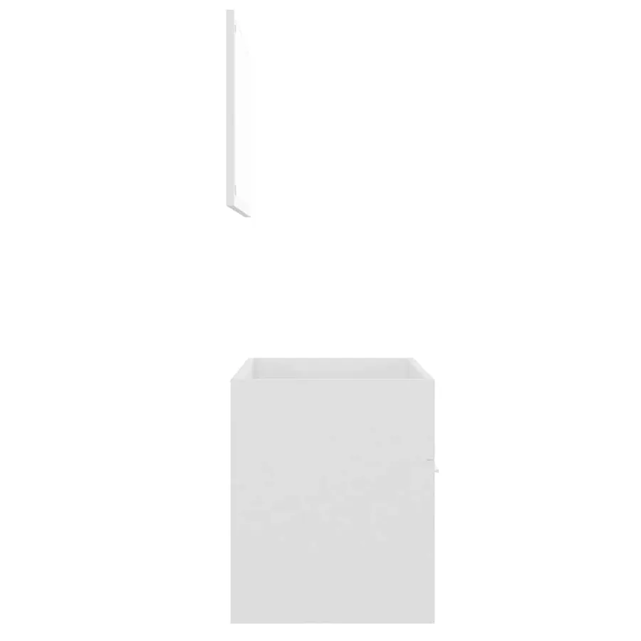 Ensemble de meubles salle de bain 2 pcs Blanc Bois d'ingénierie - 7