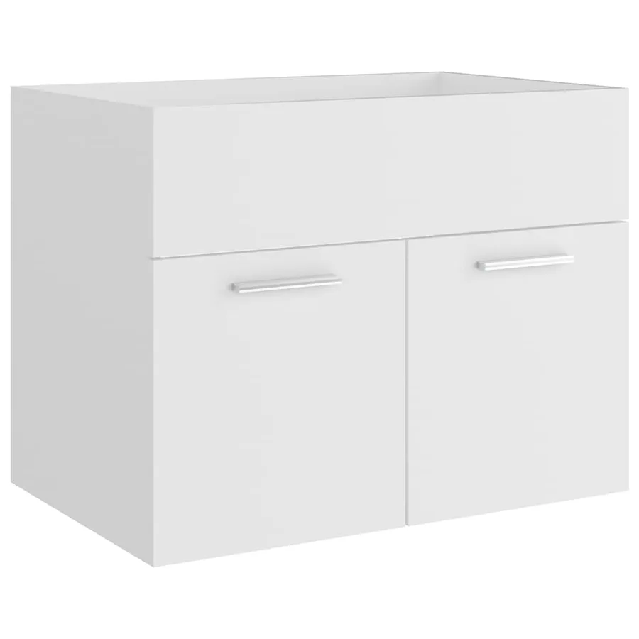 Ensemble de meubles salle de bain 2 pcs Blanc Bois d'ingénierie - 8