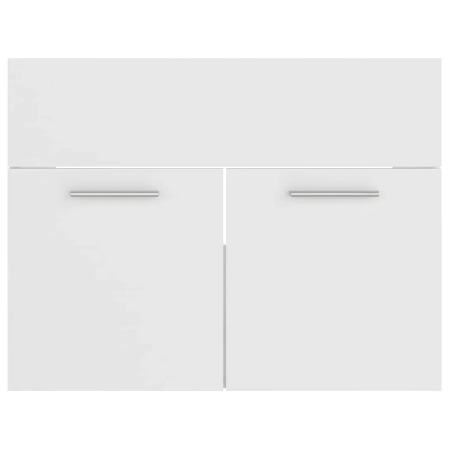 Ensemble de meubles salle de bain 2 pcs Blanc Bois d'ingénierie - 9