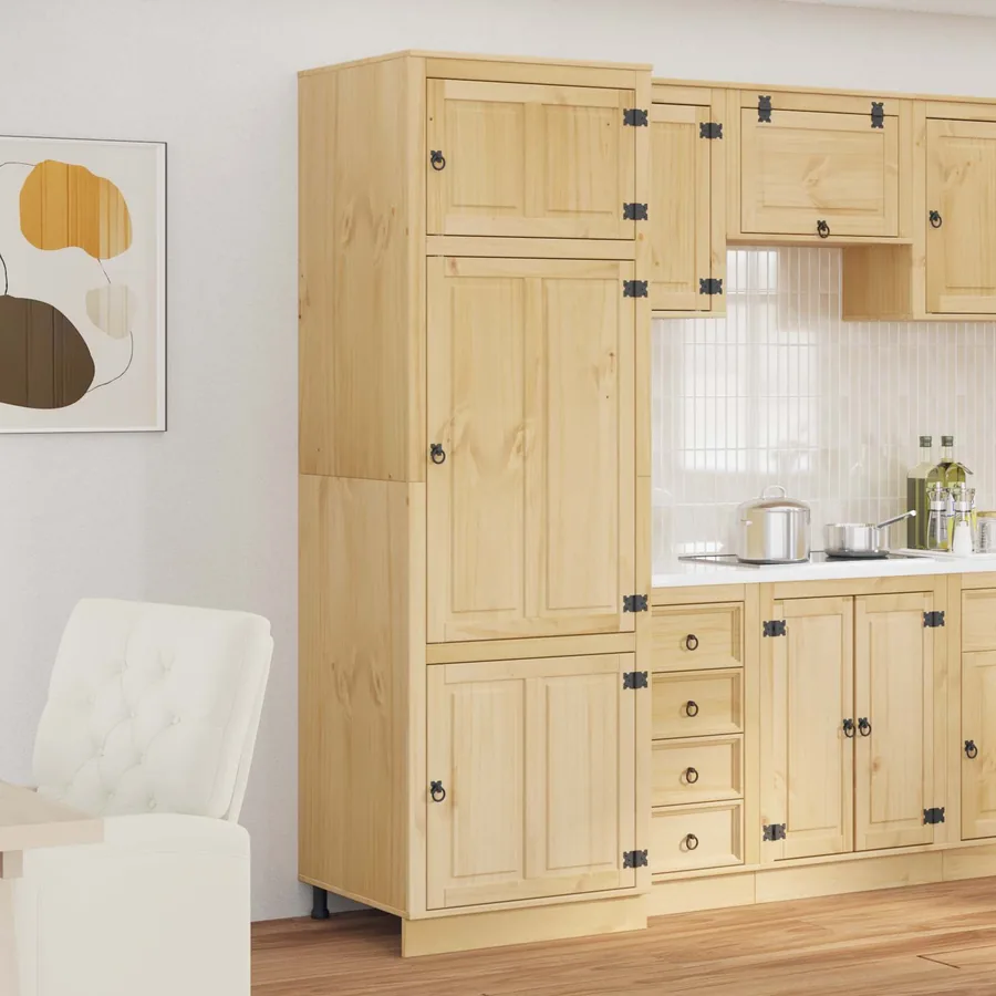 Armoire SKI Brun Miel 66 x 58 x 207 cm Pin massif