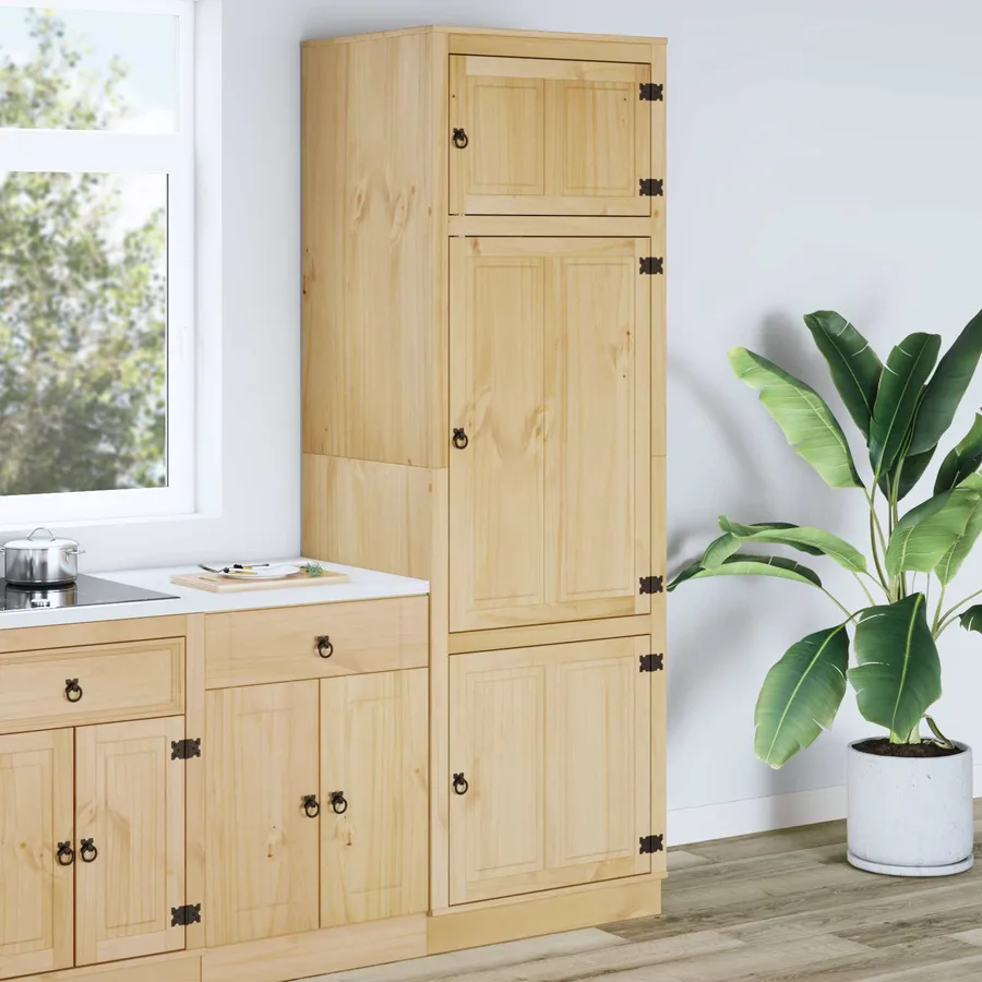 Armoire SKI Brun Miel 66 x 58 x 207 cm Pin massif - 4