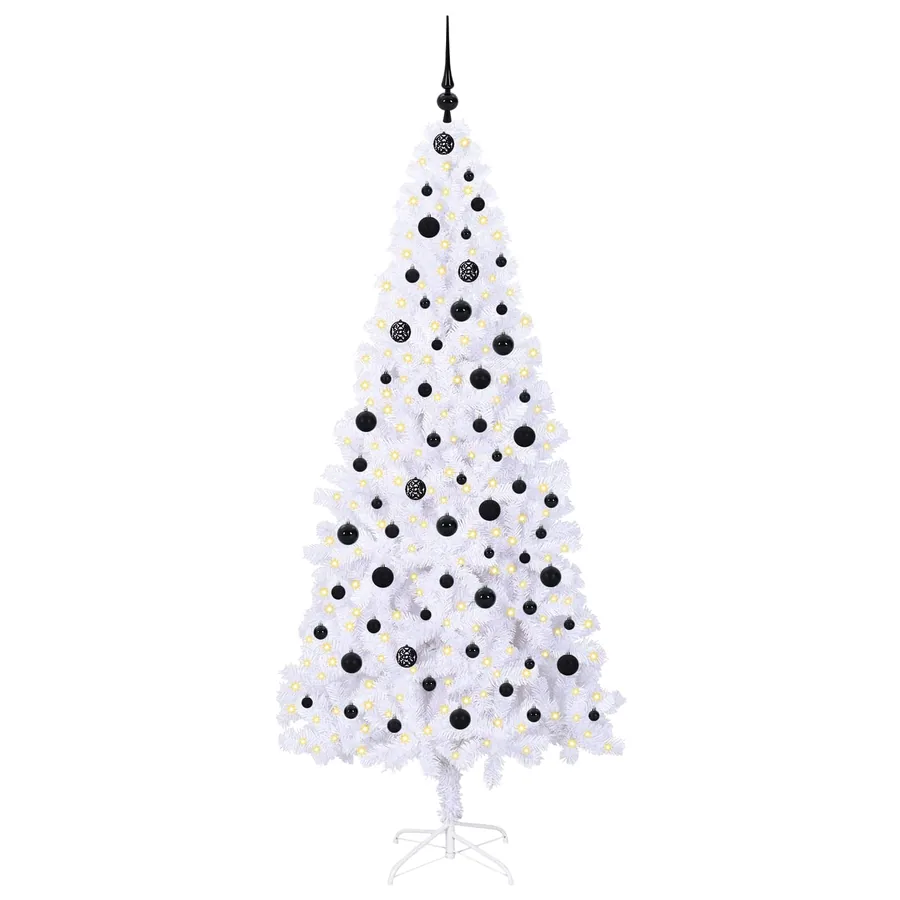 Sapin de Noël artificiel avec 300 LED Blanc 210 cm PVC et Acier - 3