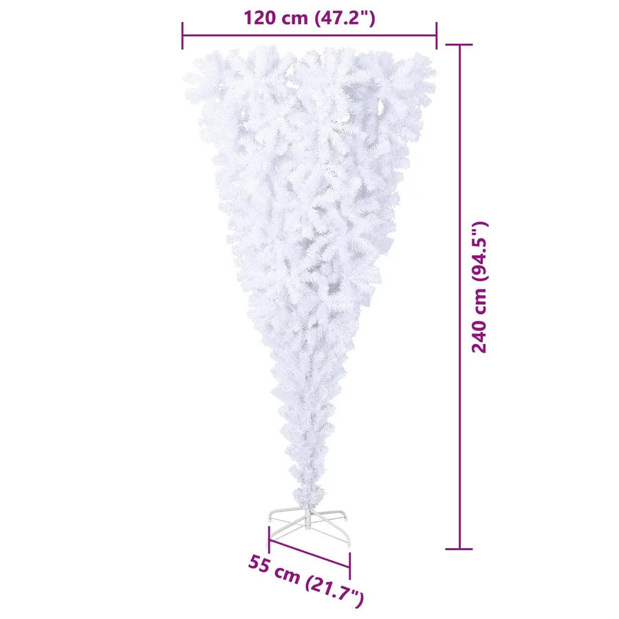 Sapin de Noël artificiel avec 300 LED Blanc 240 cm PVC et Acier - 15