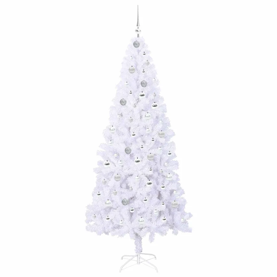 Sapin de Noël artificiel avec 300 LED Blanc 210 cm PVC et Acier - 4