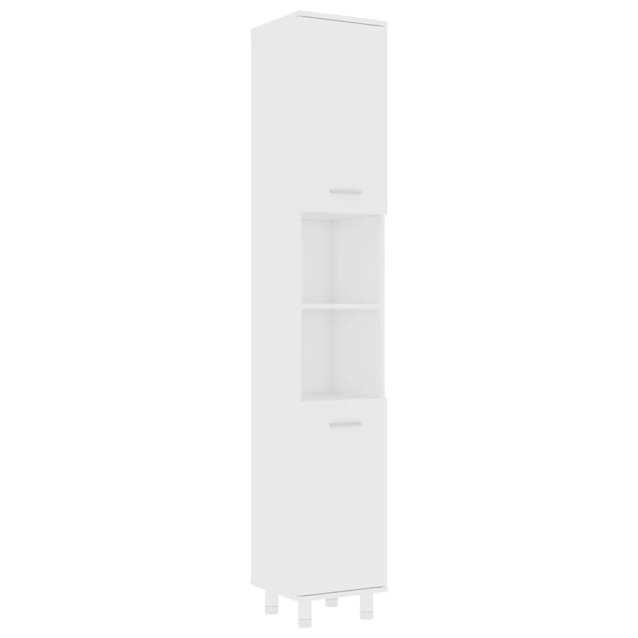 Armoire de salle de bain Blanc 30x30x179 cm Bois d'ingénierie - 2