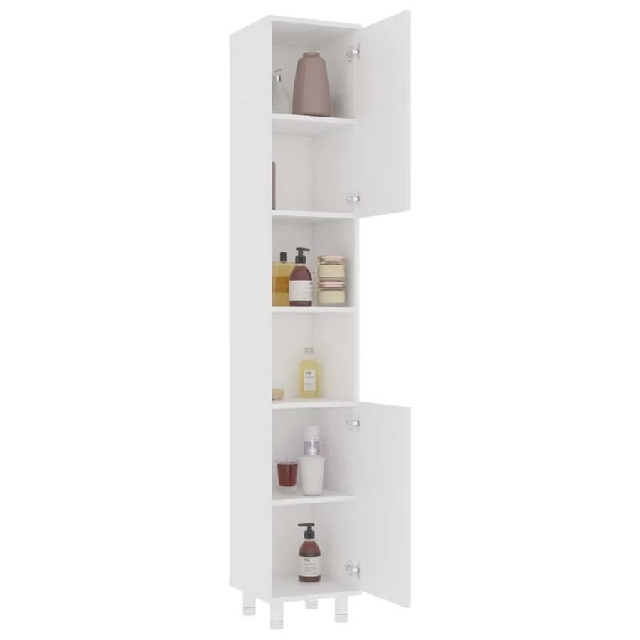 Armoire de salle de bain Blanc 30x30x179 cm Bois d'ingénierie - 3