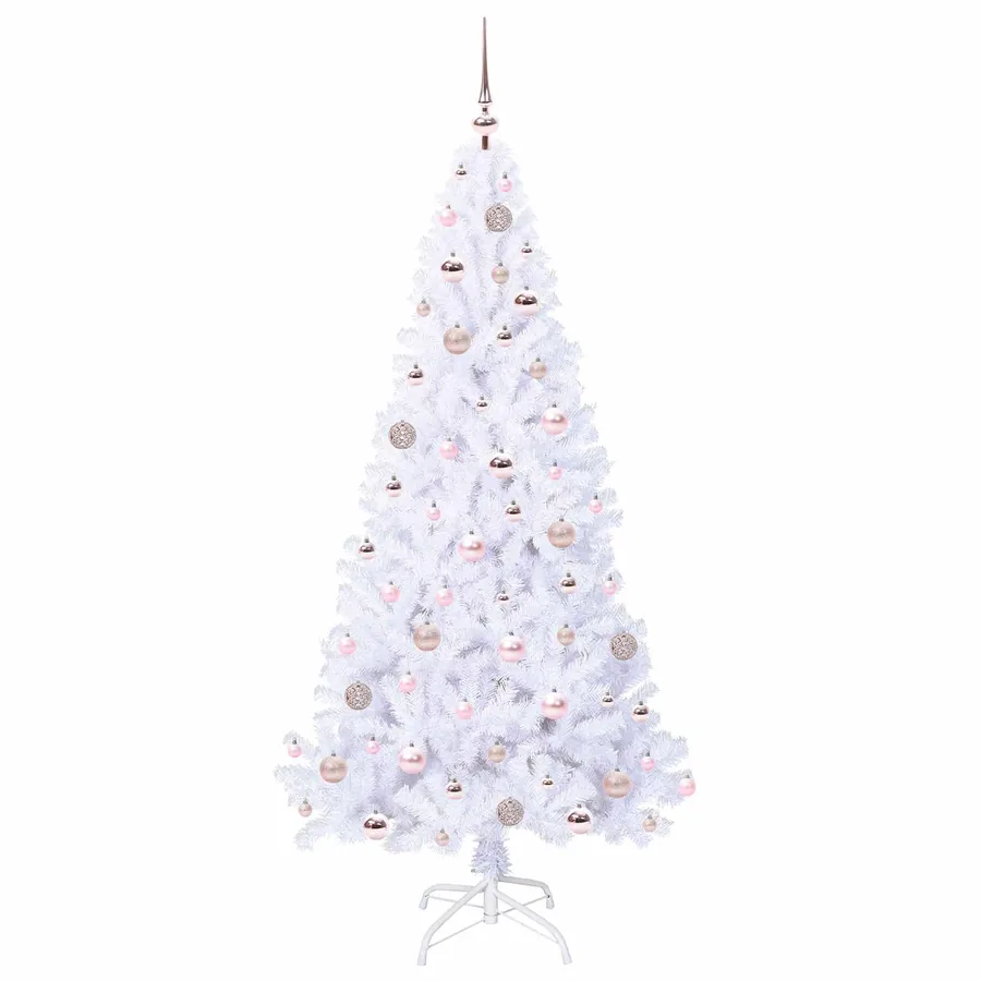 Sapin de Noël artificiel avec 300 LED Blanc 180 cm PVC et Acier - 4