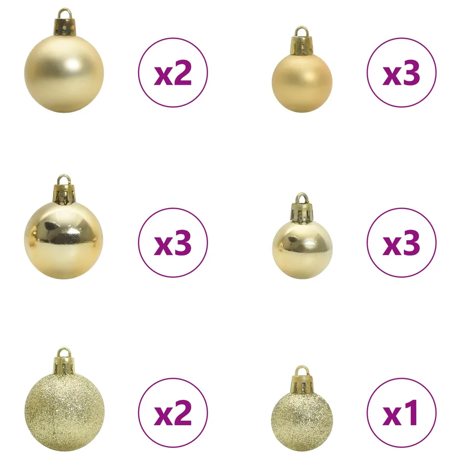 Sapin de Noël artificiel avec 150 LED Blanc 120 cm PVC et Acier - 4