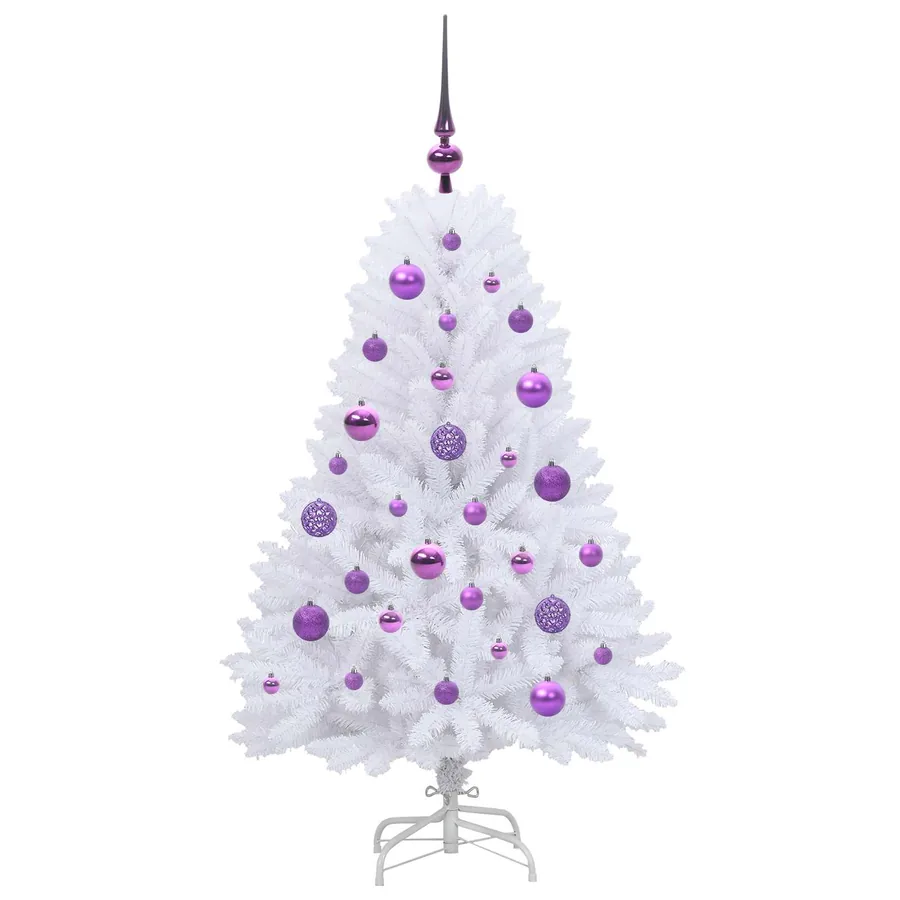 Sapin de Noël Artificiel à Branches Articulées Blanc 120 cm - 4