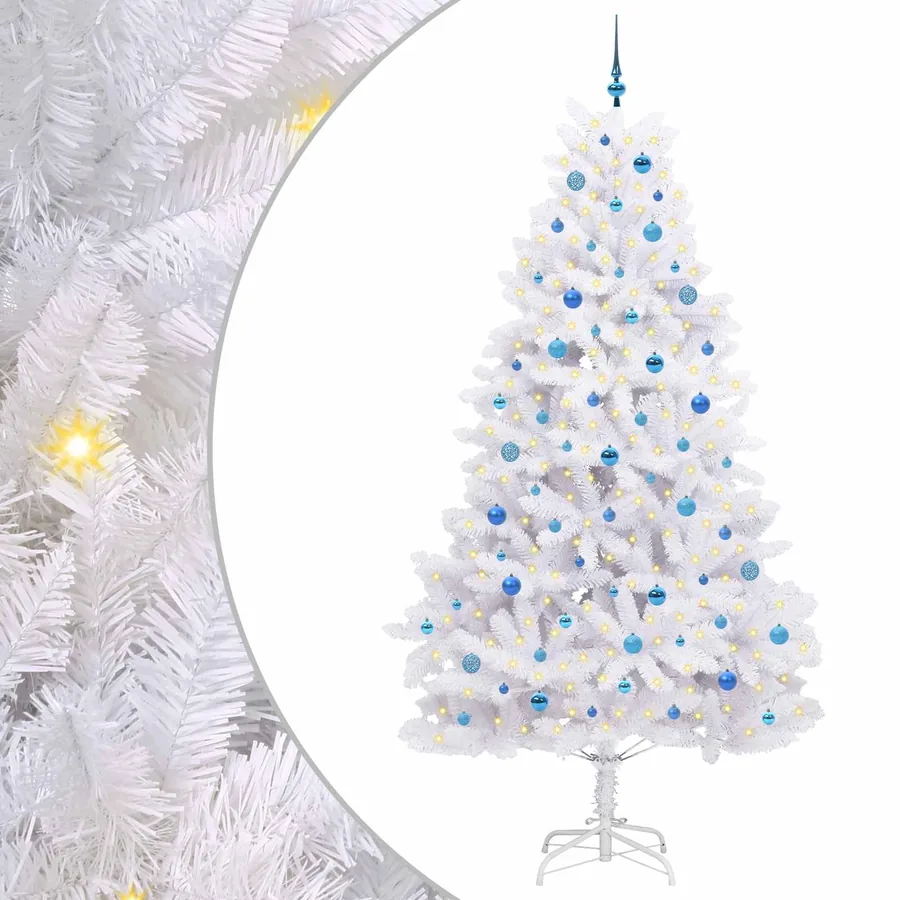 Sapin de Noël Artificiel à Branches Articulées Blanc 240 cm - 2