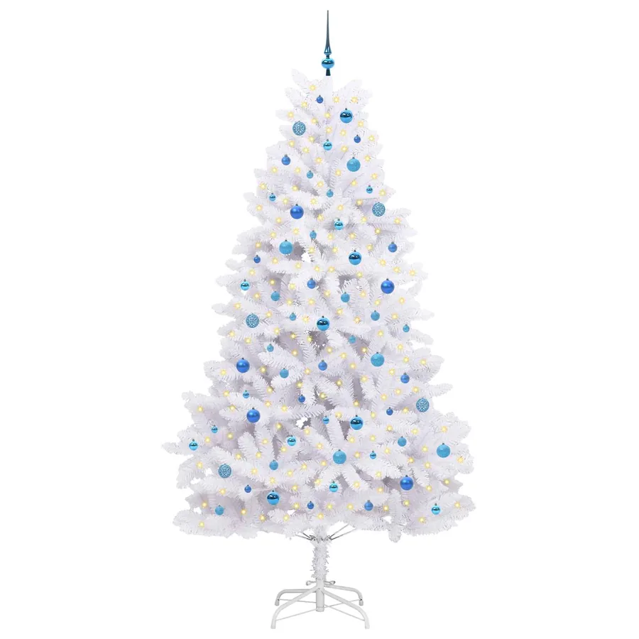 Sapin de Noël Artificiel à Branches Articulées Blanc 240 cm - 3