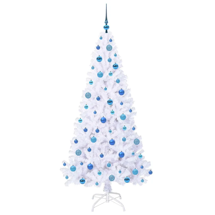 Sapin de Noël artificiel avec 300 LED Blanc 180 cm PVC et Acier - 4